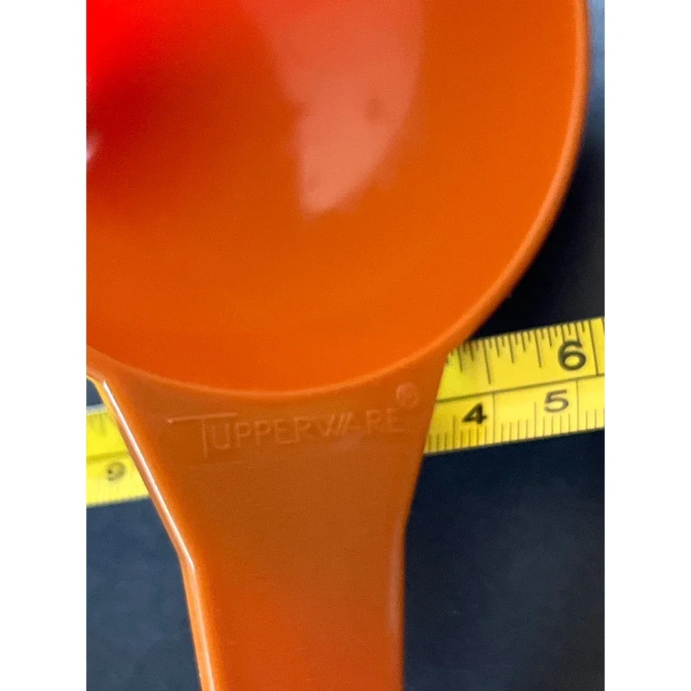 Vintage Tupperware Orange Funnel Long Handle Kitchen Tool 1227-4 Retro
